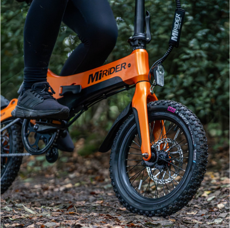 MiRiDER 16 Folding Electric Bike in Solar Orange-1